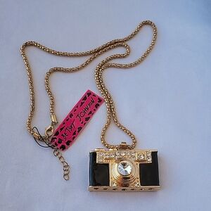 Betsy Johnson Camera Necklace